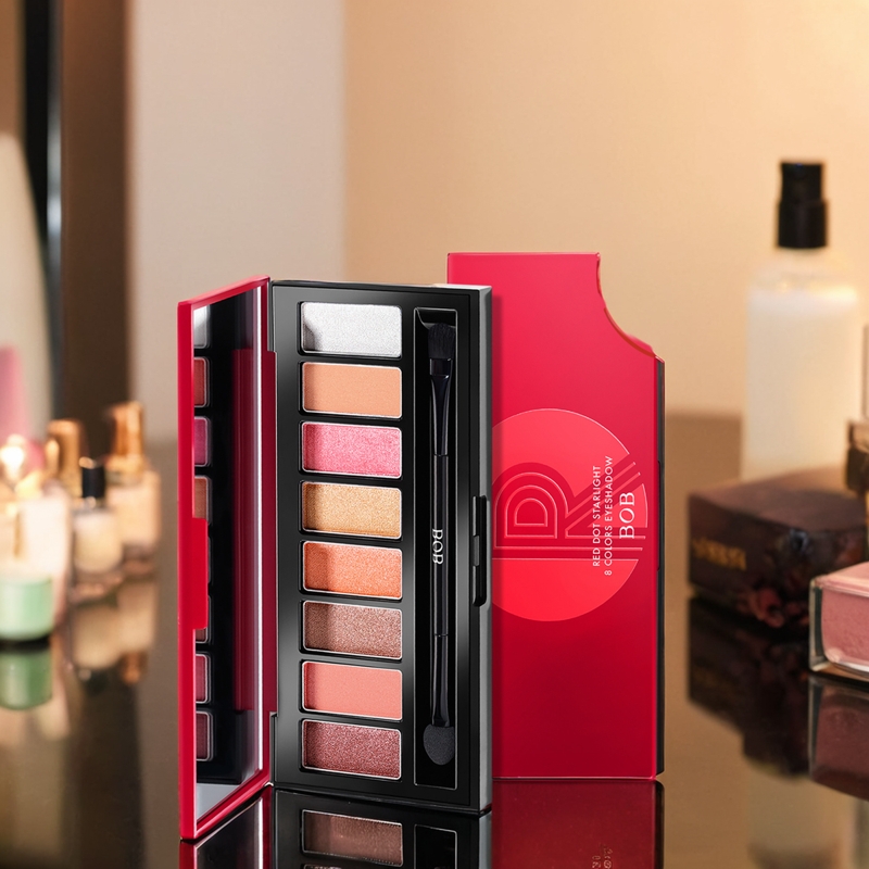 BOB红点星辰流光八色眼影盘哑光珠光混合易上色大地色系西柚桃花 - 图2