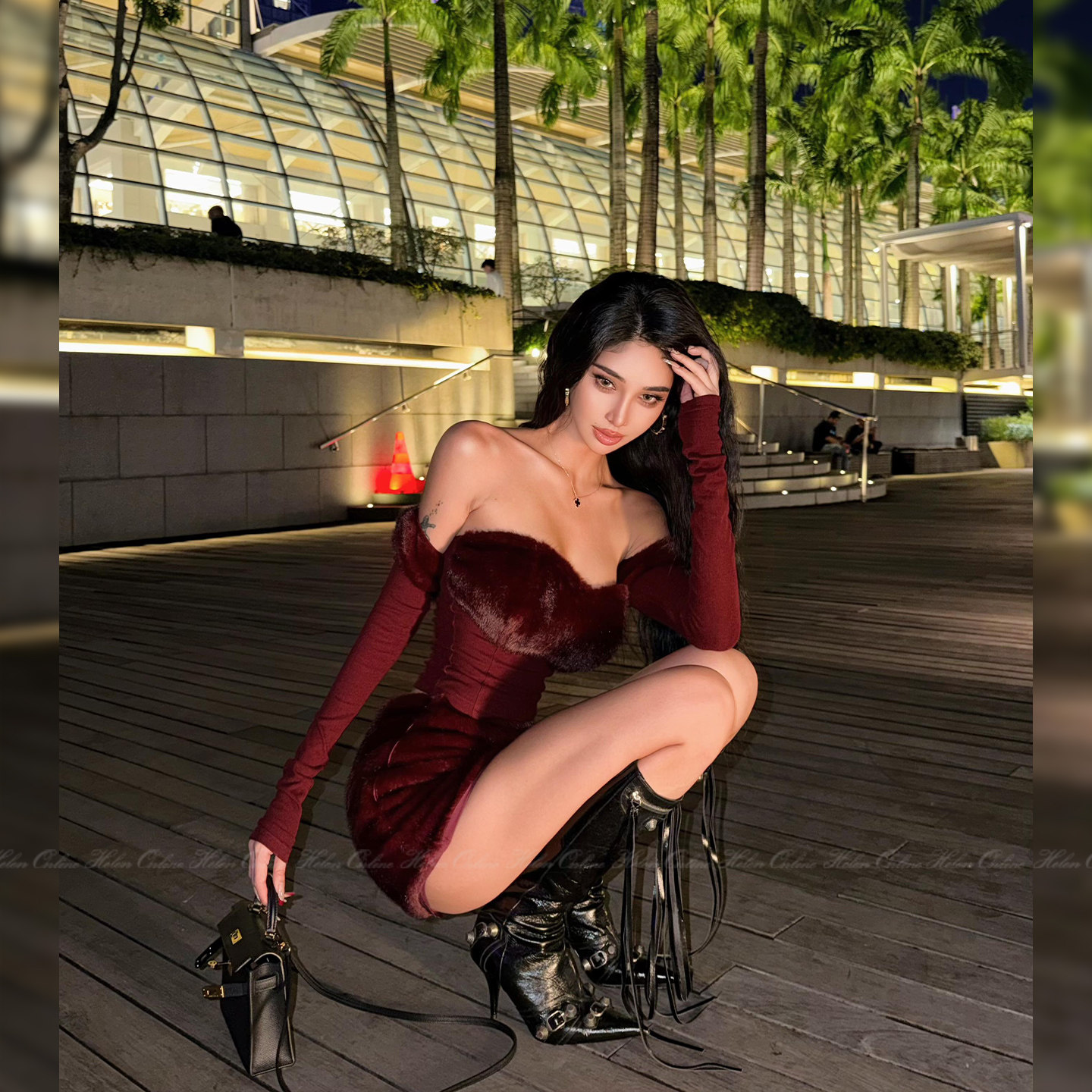 HELEN"暖绵羊绒"冬日氛围感三件套"带胸垫"抹胸坎肩开衫&毛绒半裙,淘宝优惠券,粉丝福利购,淘宝优惠卷