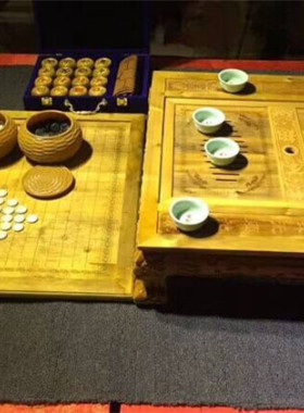 茶盘工艺品雕刻金丝楠木