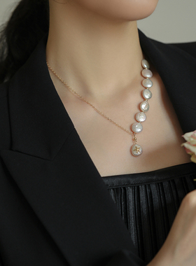 junjun自制强光巴洛克珍珠项链