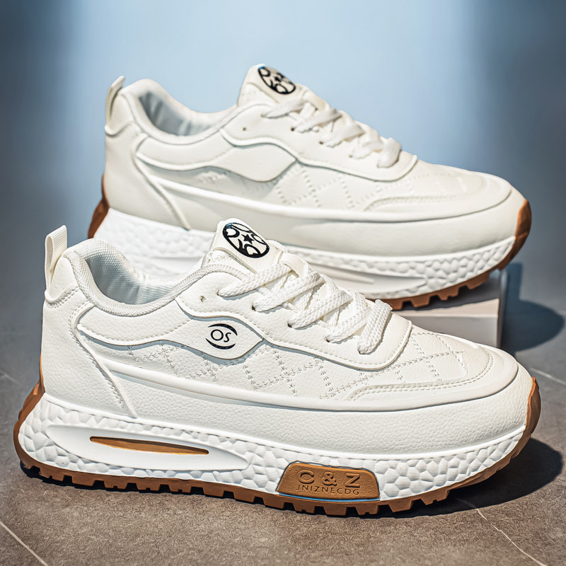 黑武士男鞋2026新款春季厚底增高老爹鞋学生皮面百搭运动休闲潮鞋,淘宝优惠券,粉丝福利购,淘宝优惠卷