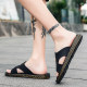 Men wear fashionable brand outdoors in summer, anti-slip and wear-resistant sandals for home use soft sole massage sports beach sandals