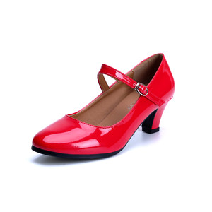 舞皇达新款广场舞鞋女高跟舞蹈鞋真皮成人现代舞鞋拉丁舞鞋演出鞋