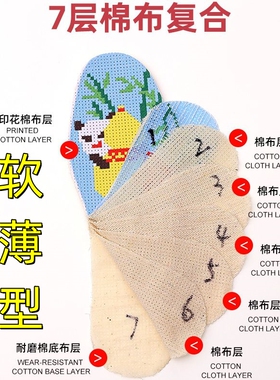 云朵棉布十字绣鞋垫半成品
