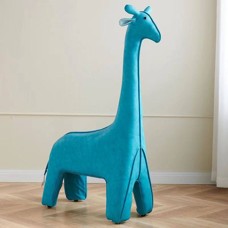 长颈鹿坐凳儿童沙发网红动物卡通凳子萌宠皮革质小鹿座椅客厅摆件,淘宝优惠券,粉丝福利购,淘宝优惠卷