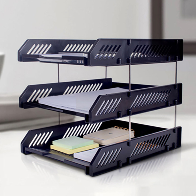 得力文件座三层文件框两层文件盘桌面资料收纳架子五层多层文件架,淘宝优惠券,粉丝福利购,淘宝优惠卷