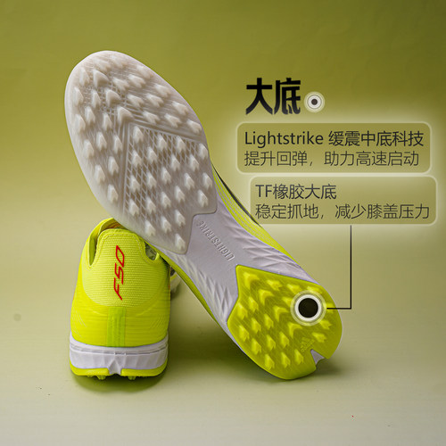 皇贝正品Adidas阿迪达斯F50次高端TF碎钉人造草成人足球鞋JR8943 - 图2