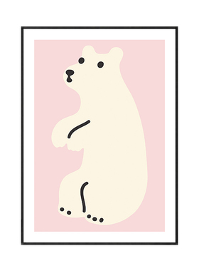 趣味搞笑极简线条狗狗装饰画