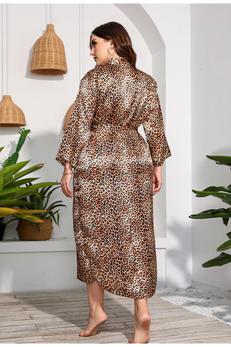 Summer Robe fat women plus size Bathrobe Pajamas Ladies 3XL - 图2