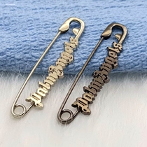 Minimalist 100 Ride Tide Color Alphabet big Bio-pin hat sweater accessories European and American foreign air English brooch decorations