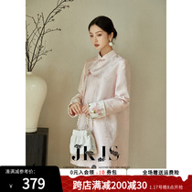 JKJS (Peach Aborted) The flag-gown of the great ladys home ~ national wind qipao new 2023 New Year New Chinese one-piece dress