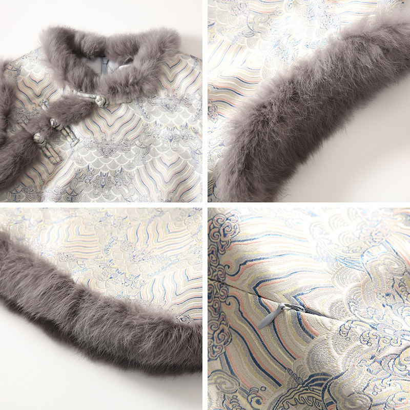 汉服秋冬旗袍盘扣中式中国风棉服 jkjs上衣