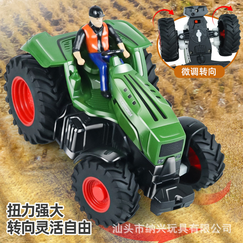 农夫拖拉机6通道电动遥控四轮车灯光音效攀爬越野车儿童玩具礼物,淘宝优惠券,粉丝福利购,淘宝优惠卷