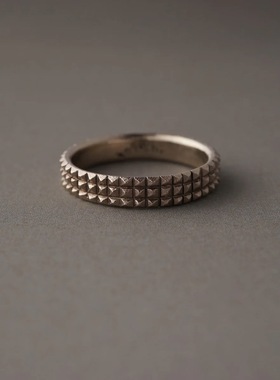 noguchi手工金字塔型立体戒指女