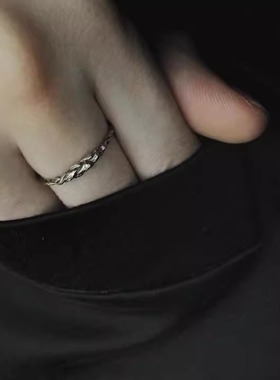 noguchi14K镀金复古麻花手工戒指