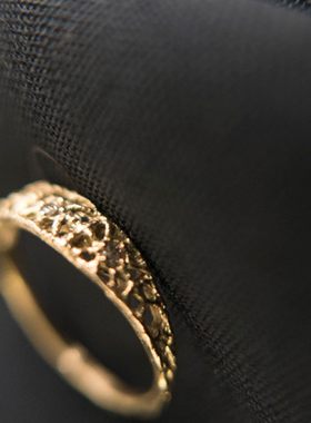 日本手作风棕色钻石镂空尾戒包邮