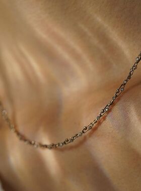 noguchi满钻手工镶嵌锁链项链女