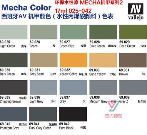 西班牙AV漆环保水性漆 MECHA机甲系列17ml手涂笔涂漆金属色旧化色 - 图1