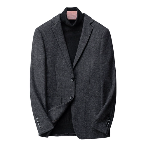 Демисезонный пиджак классического кроя для отдыха, модная универсальная шерстяная куртка, в корейском стиле