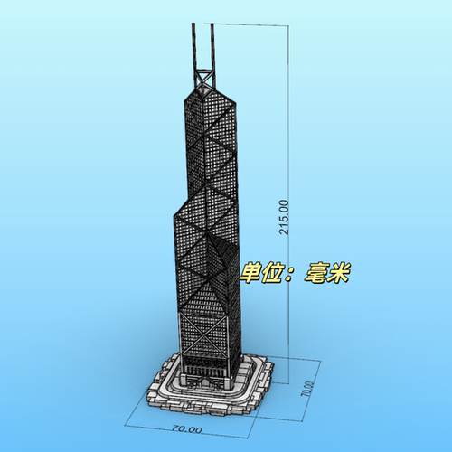 香港中银大厦模型香港地标建筑摆件现代简约旅游礼品建筑工艺品 - 图2