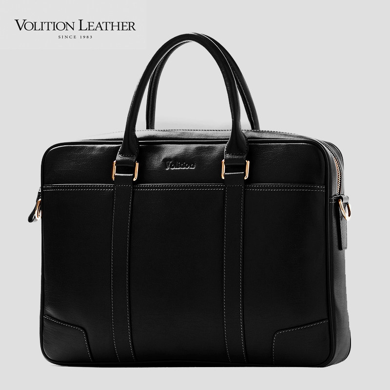 volition真皮男士休闲公文包斜挎包 volition男士包袋