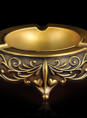 全铜中式风办公室防飞灰工艺礼品