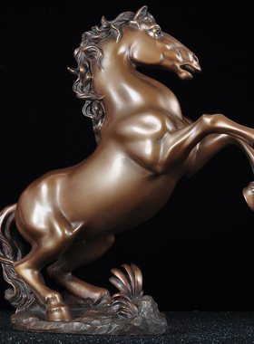 摆件客厅马紫铜招财跃马生肖马
