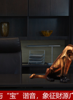 豹子电视柜书房办公室桌面摆件