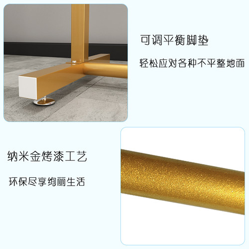 简易落地挂衣架单杆家用晾衣架室内挂衣服架子宿舍晒衣杆阳台衣架 - 图2