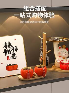 招财猫入户玄关钥匙收纳摆件进门口鞋柜客厅装饰品乔迁新居礼物