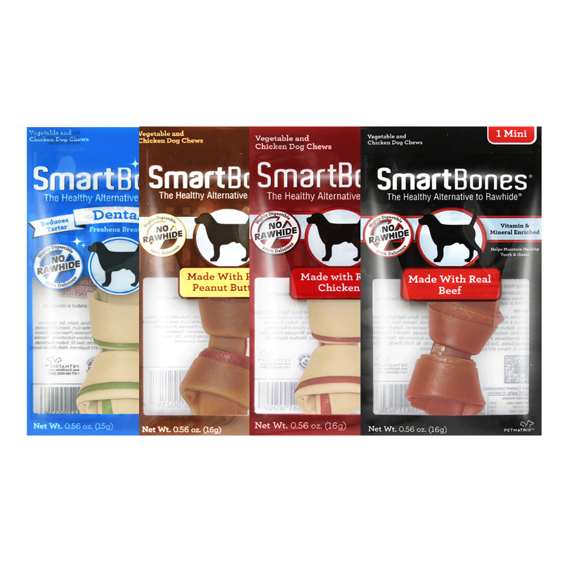 smartbones狗狗零食迷你洁齿骨磨牙棒宠物小型犬幼犬泰迪比熊咬胶