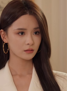 短剧孟娜唐瑾同款耳环女