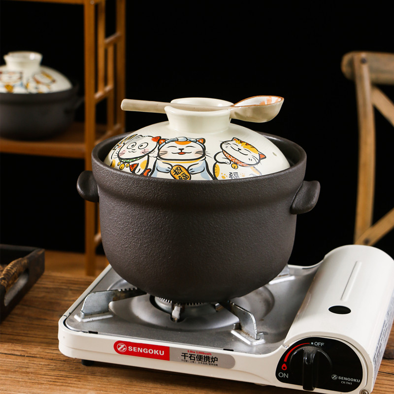 砂锅家用燃气煤气灶款炖锅日本日式耐高温干烧不裂土锅煲仔饭专用