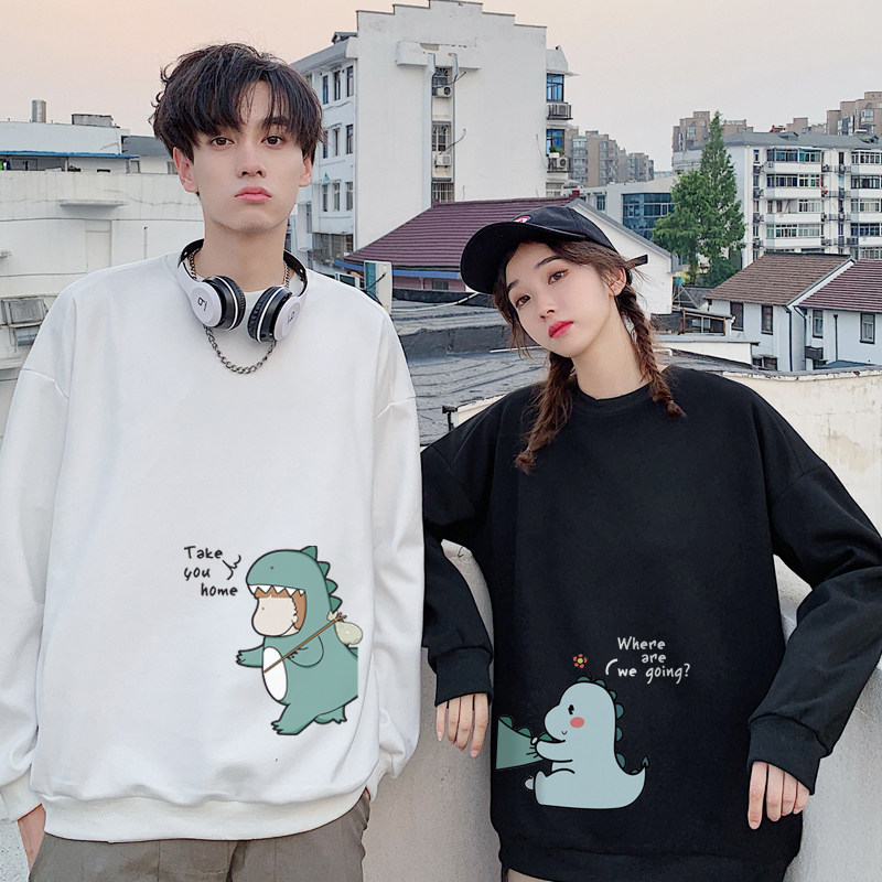 很仙的情侣装两件秋装2020ins卫衣 低调的依恋卫衣/绒衫