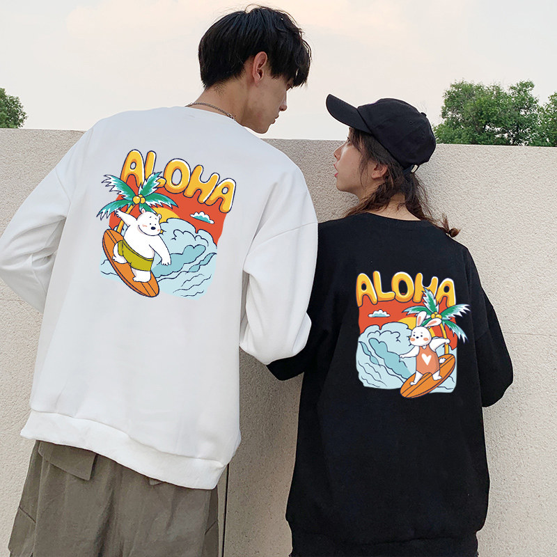 很仙的情侣装两件秋装套装圆领卫衣 低调的依恋卫衣/绒衫