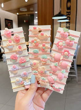 儿童可爱拇指发圈女童夏季橡皮筋
