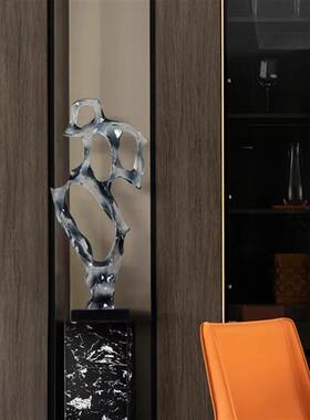 创意酒店售楼处展厅玄关太湖石透明树脂摆件现代客厅家居艺术雕塑