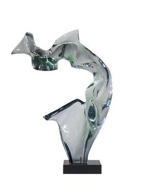 客厅玄关电视柜摆件家居软装饰品样板房酒店透明树脂入户门雕塑