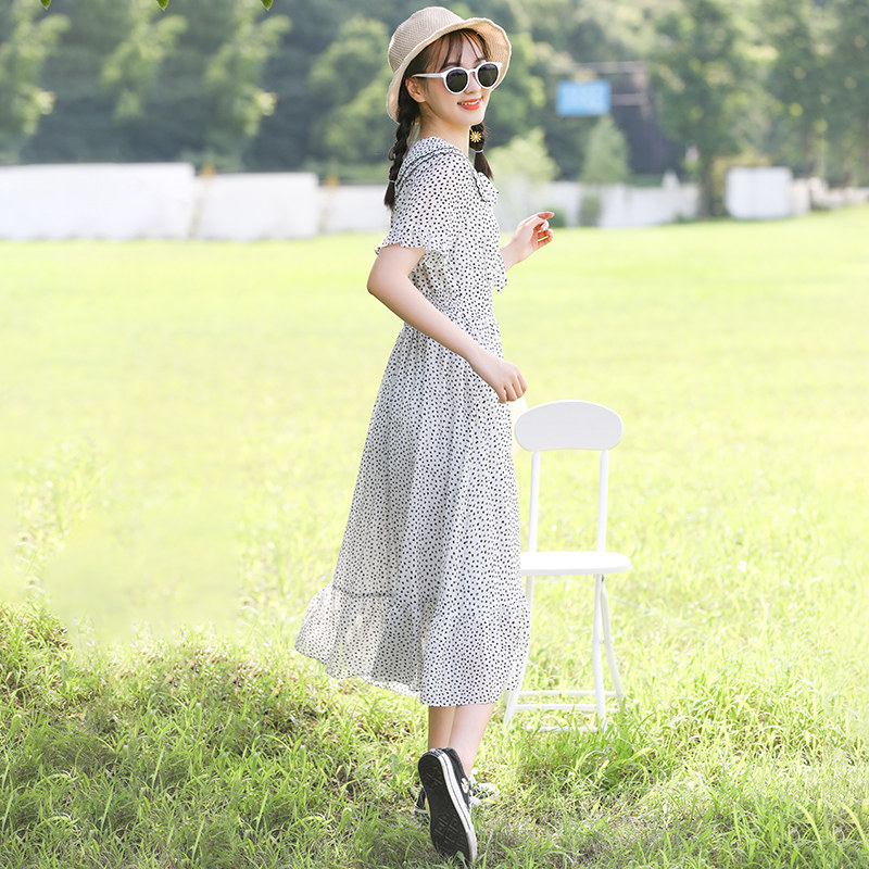 少女长款过膝盖高中初中学生长裙 迅驰服饰专营连衣裙