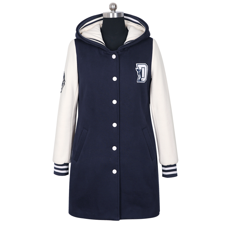 春秋装新款潮冬季少女中长款棒球服 迅驰服饰专营卫衣/绒衫