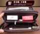 Cowhide long wallet with three-year warranty