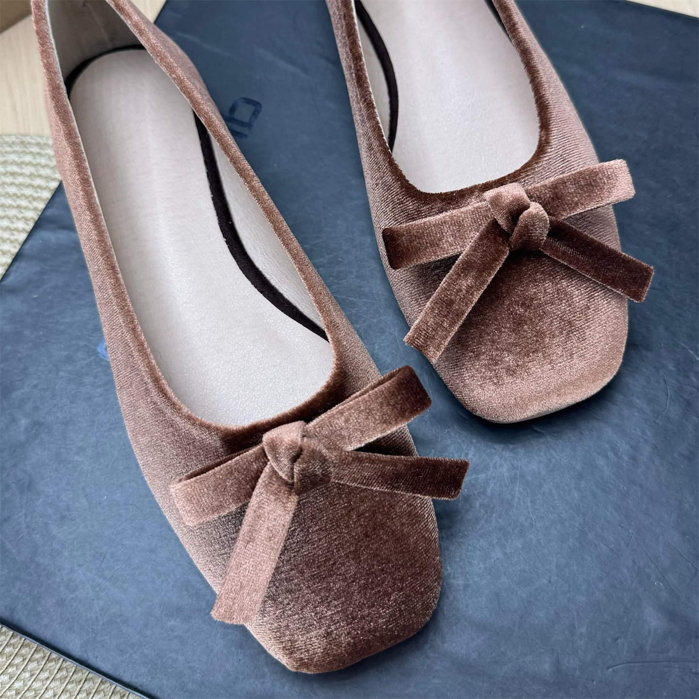 2026春新款法式复古方头软底芭蕾舞鞋蝴蝶结浅口单鞋一脚蹬平底鞋,淘宝优惠券,粉丝福利购,淘宝优惠卷