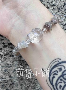 天然白幽灵手链女款一物一图