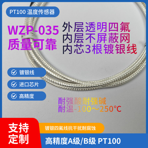 PT100温度传感器铂热电阻电偶精密WZP-pt100探头式防腐防水型高温 - 图2