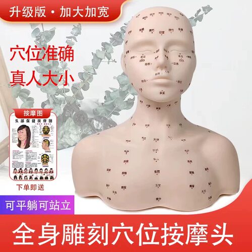 美容院手法练习模特按摩练手专用头模模具皮肤管理洗脸假人头模型 - 图1