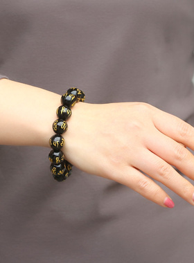 六字佛珠手链水晶复古