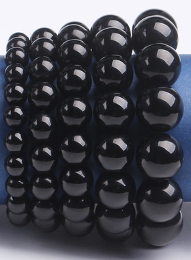 乌金黑曜石貔貅手链貔恘玛瑙