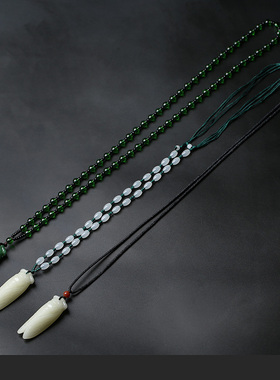 吊坠天然和田玉知了蝉项链男女猴