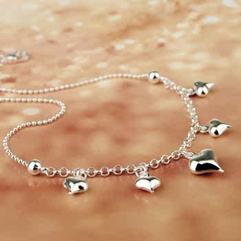 S925 sterling silver sterling anklet ປ່າຮັກສໍາລັບແມ່ຍິງ, sexy ແລະງ່າຍດາຍ, ບຸກຄະລິກຂອງນັກຮຽນ, ຂອງຂວັນອຸປະກອນເສີມຕີນອະເນກປະສົງ