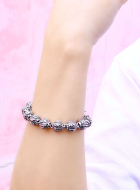 男士霸气风龙头复古六字真言手链